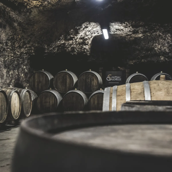 Tour of a rock-cut cellar in Touraine