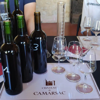 Blending workshop at Château de Camarsac
