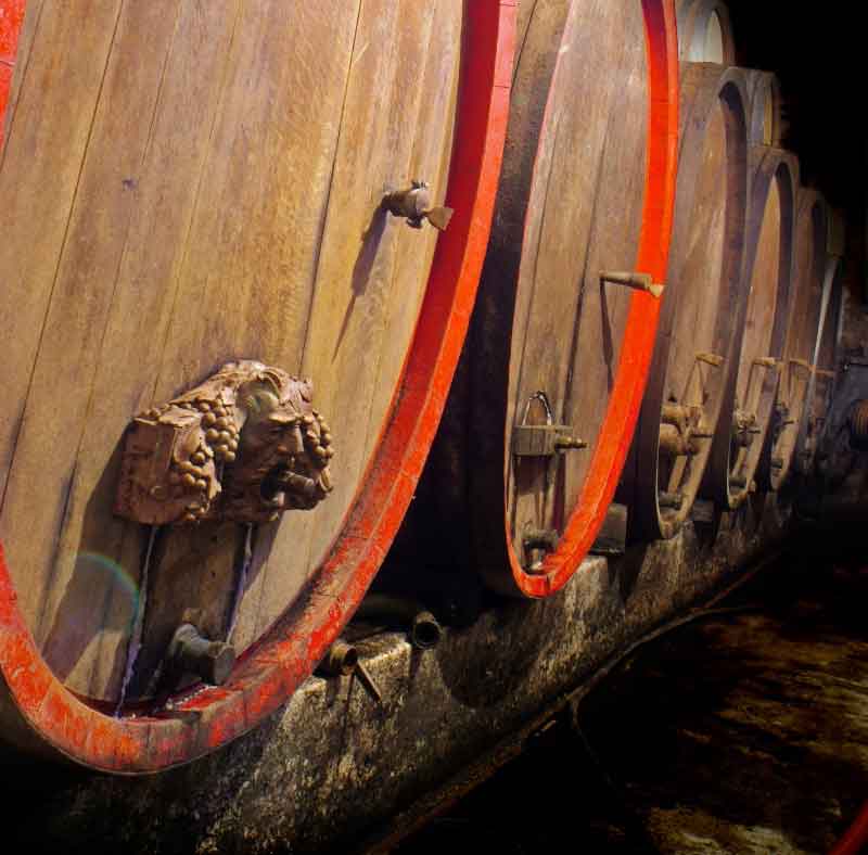 Cellar in an Alsatian wine estate