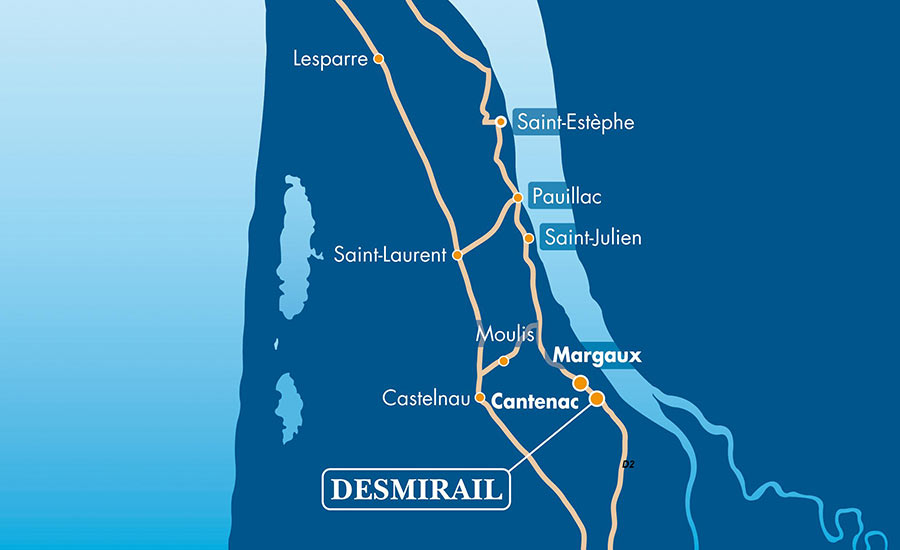 Château Desmirail - Margaux - Carte