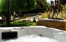 Relaxing moment in a jacuzzi - Champagne