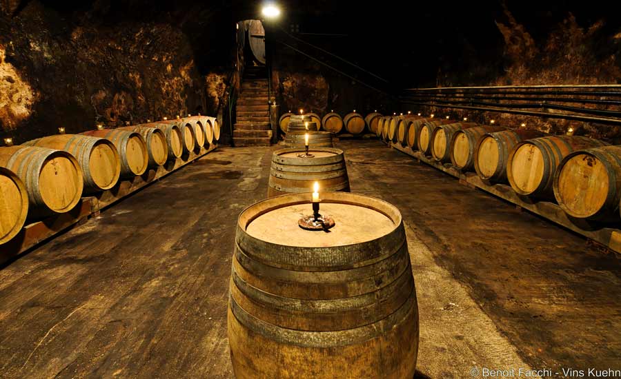 Cellar of Domaine Kuehn in Alsace