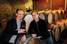 Winemakers in a Beaujolais estate