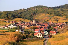 Village alont the Alsace wine path